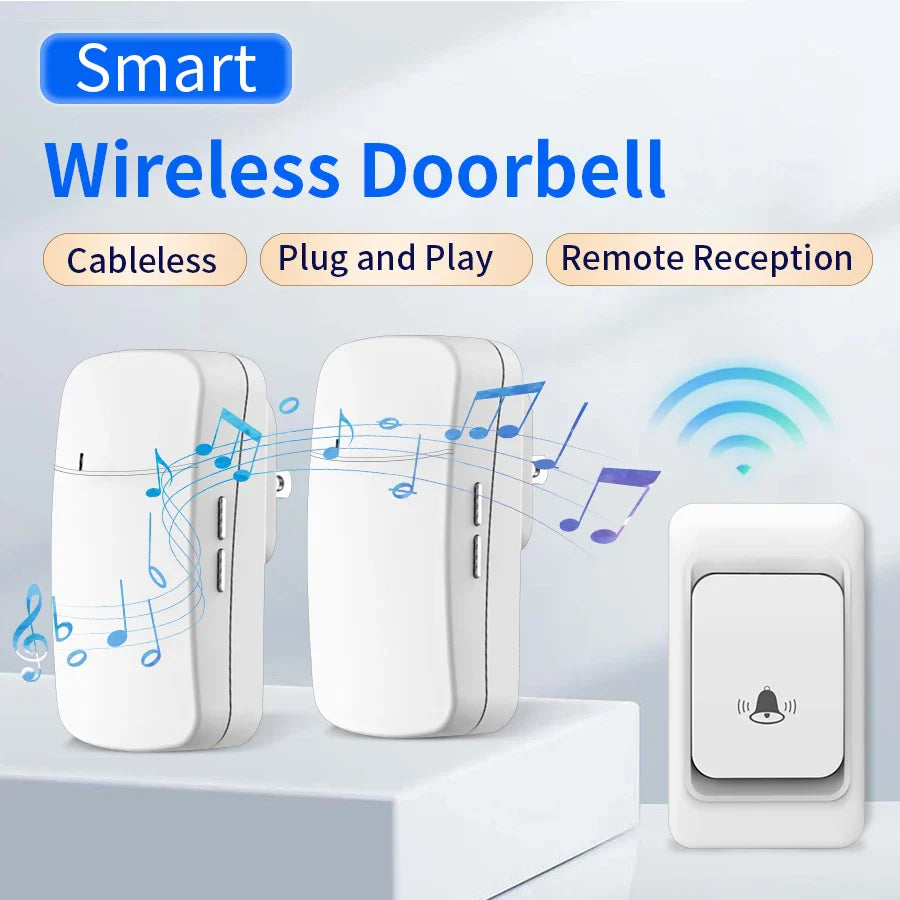 Wireless Doorbell Kit – Waterproof, 38 Songs, 150M Range
