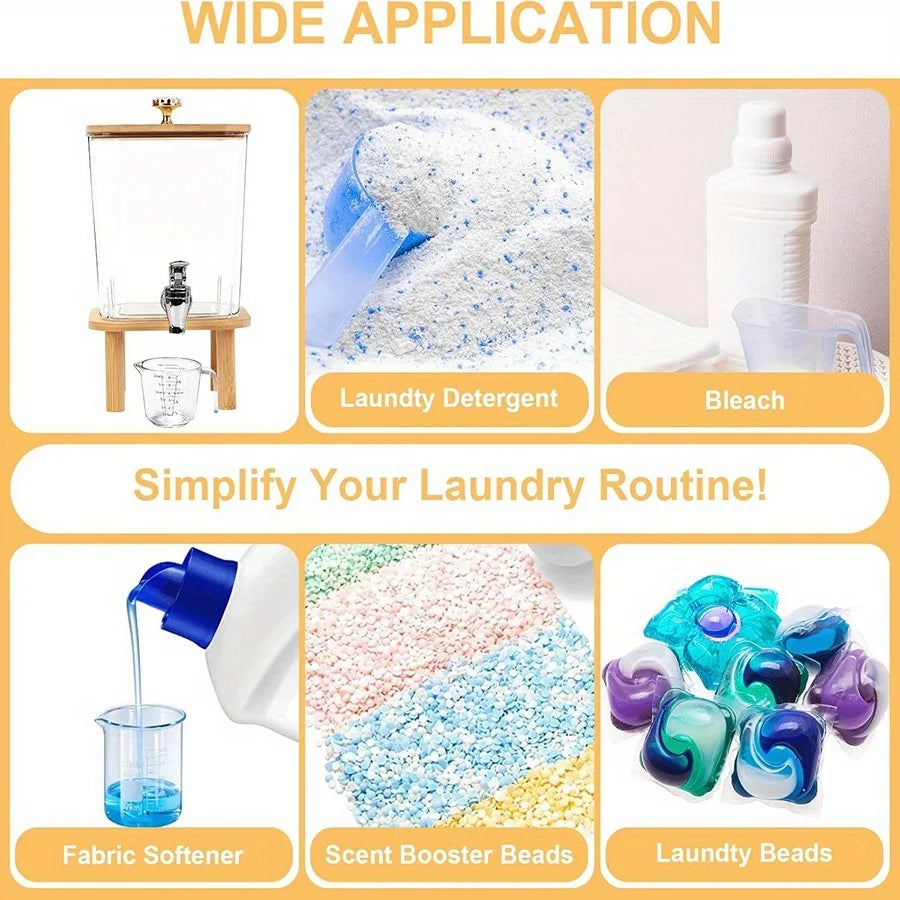 Laundry Detergent Dispenser with Stainless Steel Tap – Liquid Soap & Fabric Softener Dispenser