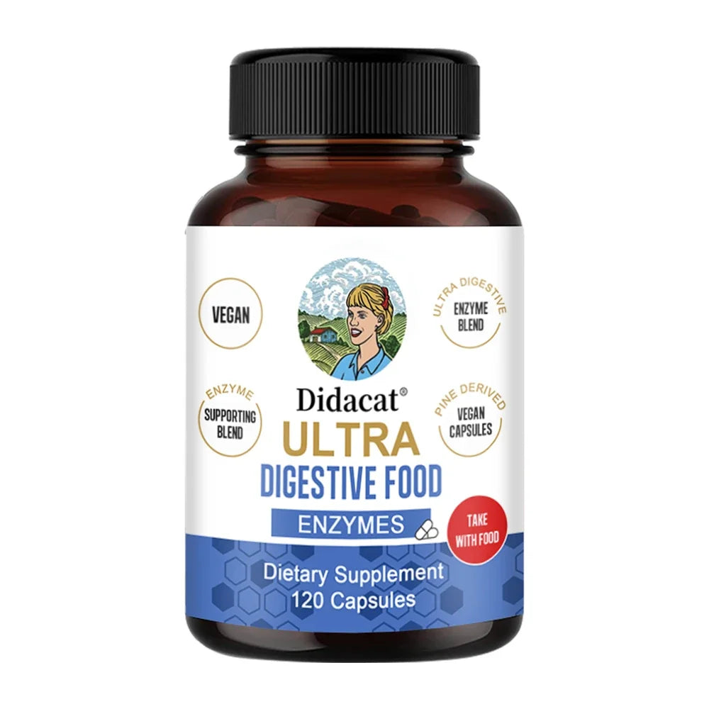 Super Digestive Enzyme - Intestinal Digestive Health Capsules Relieve Bloating and Flatulence and Promote Nutrient Absorption Peaceful Pleasures Health and Wellness 120 Count-1 bottle