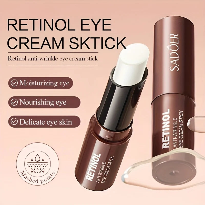 Retinol Eye Cream Stick, Hydrating for Dry Skin, Moisturizing Under Eye Care, anti-wrinkle skincare make skin younger looking Peaceful Pleasures Health and Wellness
