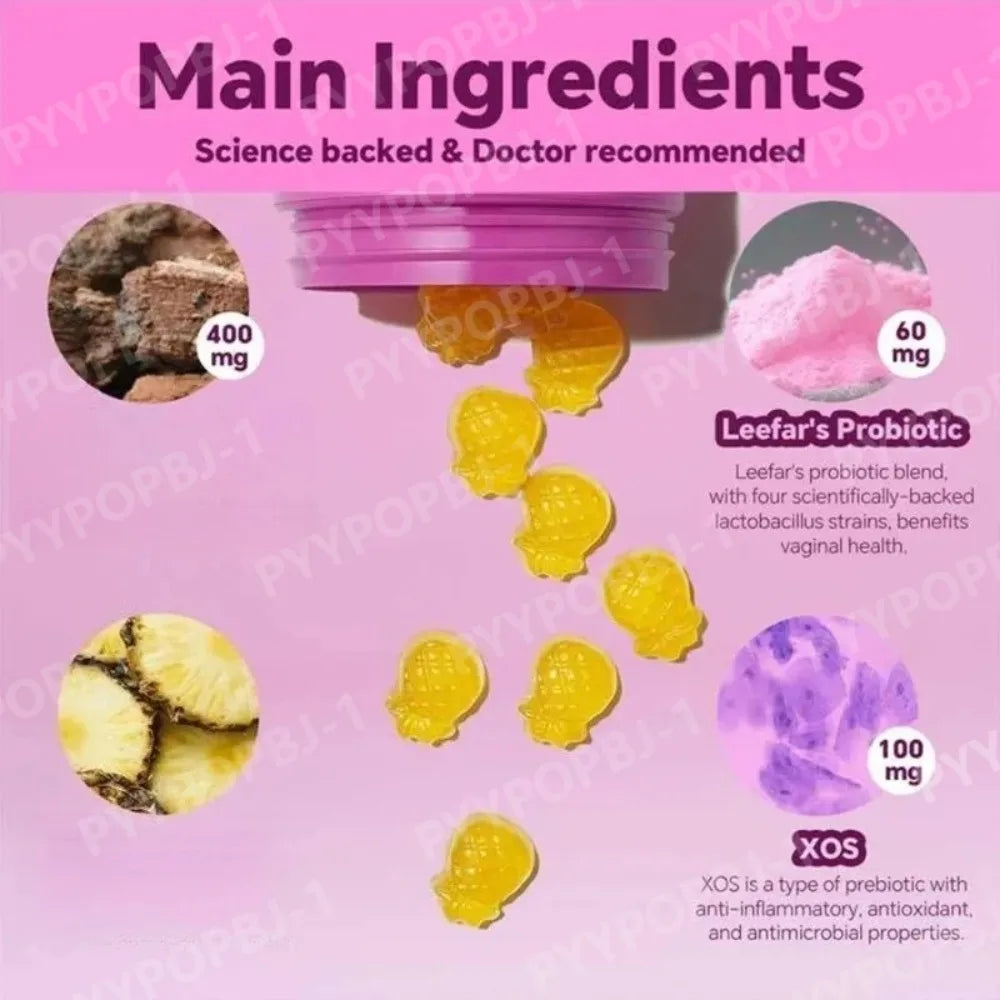 Women's Probiotic Gummies with Prebiotics | Pineapple, 60ct