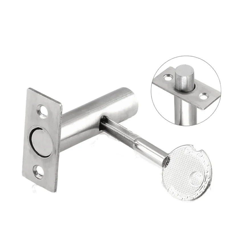 Invisible Mortise Door Lock with Key Fireproof Metal Pipe Well Lock Fire Door Escape Aisle Lock Furniture Hardware Accessories Peaceful Pleasures Health and Wellness