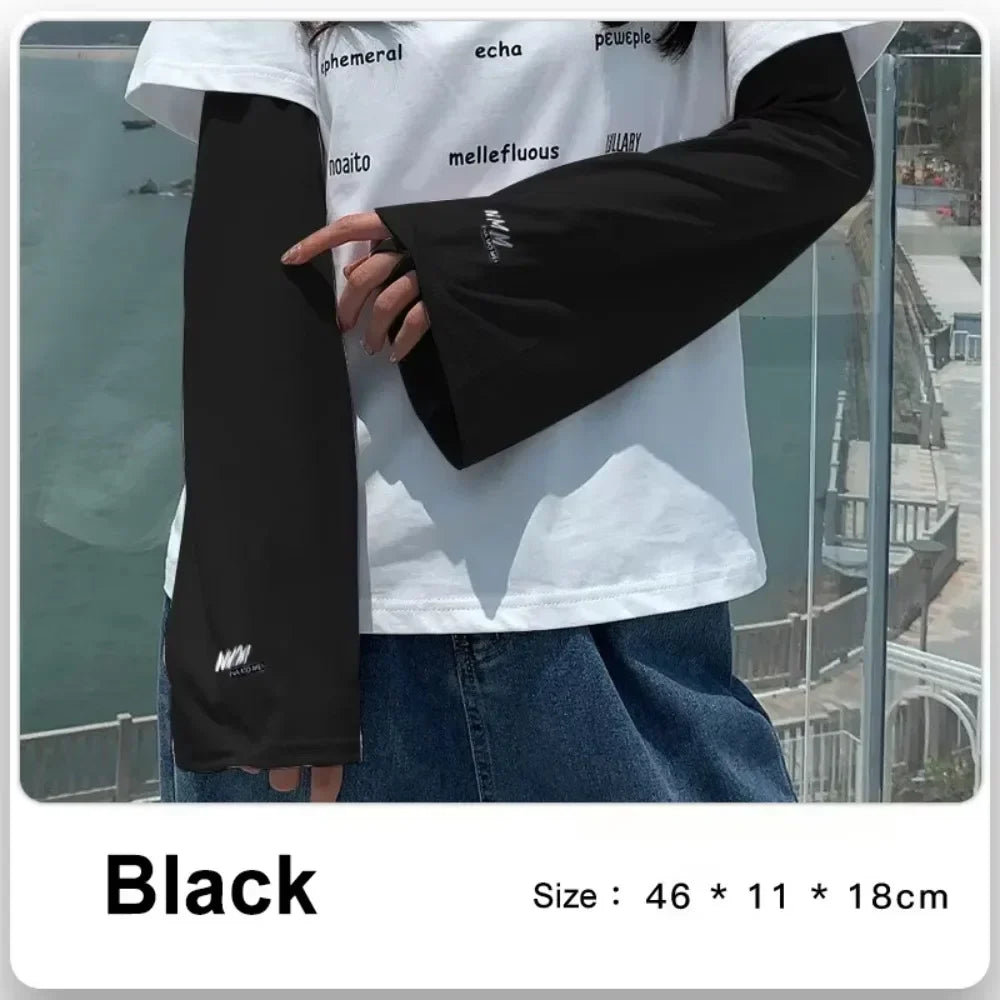 Ice Silk Sun Protection Arm Sleeves – Lightweight & Cool