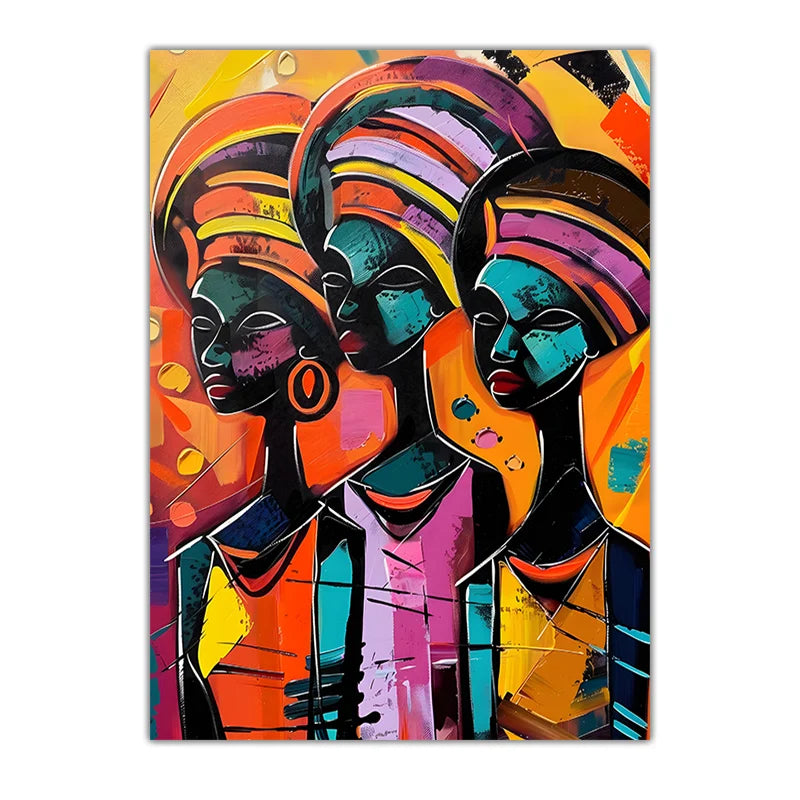 Abstract Tribal Female Canvas Wall Art | Western Boho Décor Canvas Wall Art Peaceful Pleasures Health and Wellness 02 50x70cm NoFrame China Mainland
