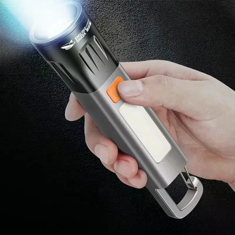 HELTC USB-C Rechargeable Flashlight 7-Mode COB LED Camping