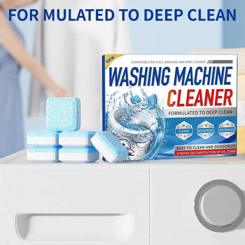 Washing Machine Cleaner Tablets 12/24 Pieces Deep Cleaning Effervescent Tablets For Front And Top Load Washers Removes Odor And Peaceful Pleasures Health and Wellness