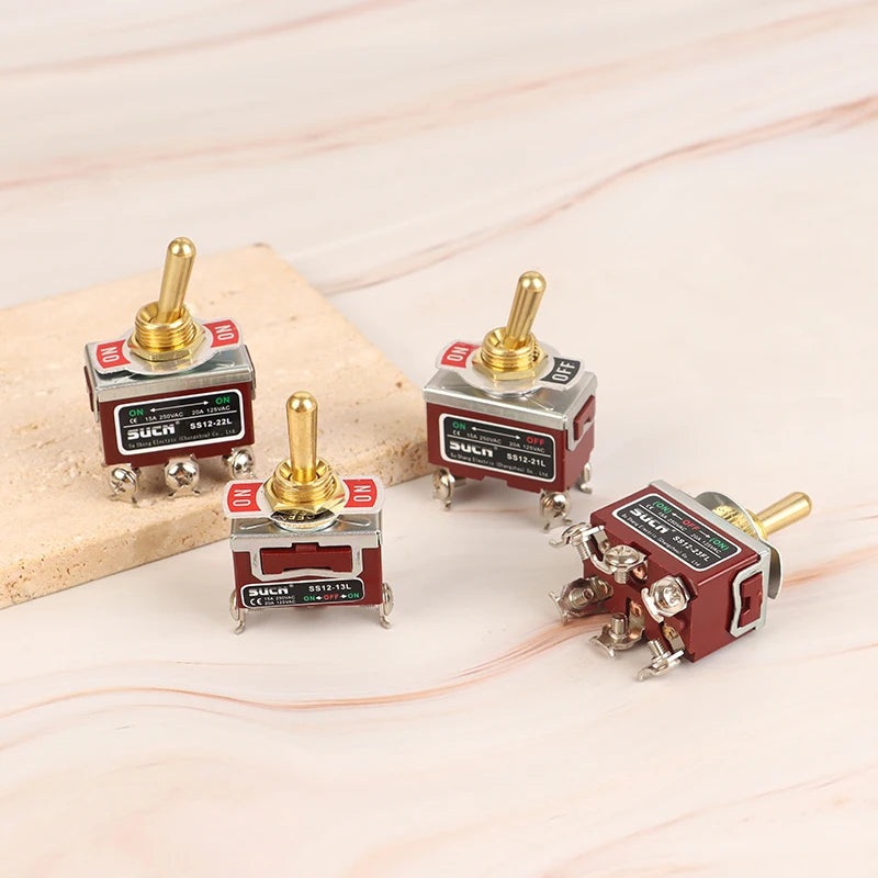 Toggle Switch 3/2 Gear Welding Straight Leg Rocker Lever SS12-21L SS12-13L SS12-23FL SS12-22L 3/4/6 Foot Power Toggle Switch Peaceful Pleasures Health and Wellness