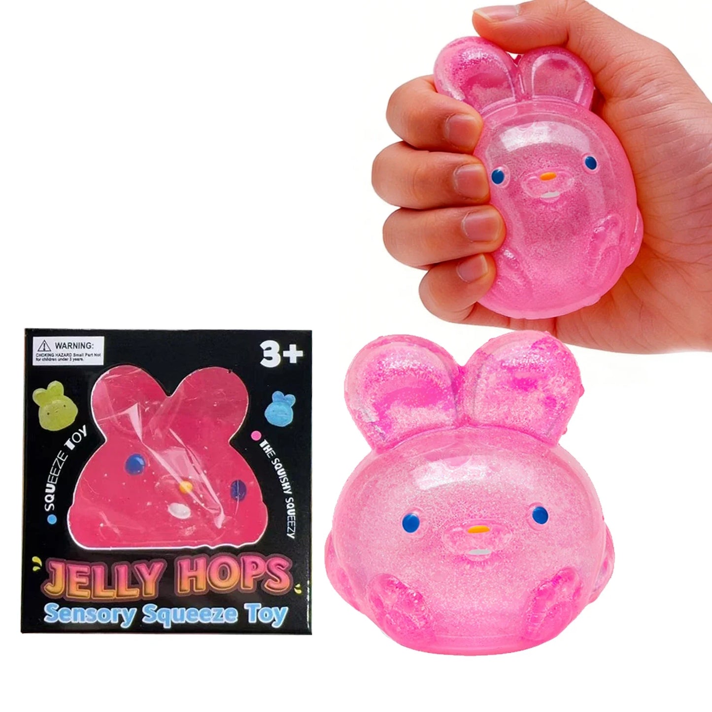 Rabbit Jelly Squishy Toy TPR Fidget – Kids & Adults Squeeze Fun