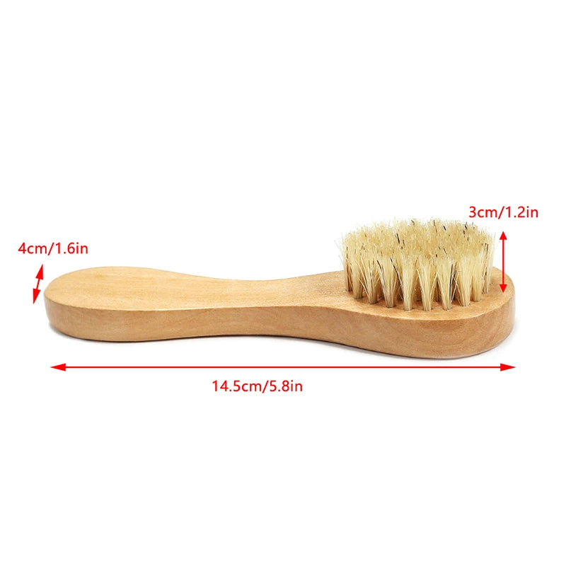 Natural Bristle Exfoliating Face Brush | Bamboo Scrubber