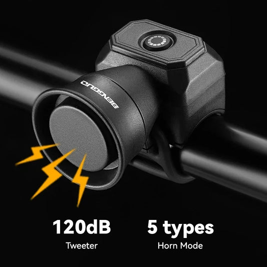Bicycle Horn Mountain Bike Battery/USB Charging Waterproof Electronic Bike Bell Riding Equipment Children's Scooter Accessories Peaceful Pleasures Health and Wellness