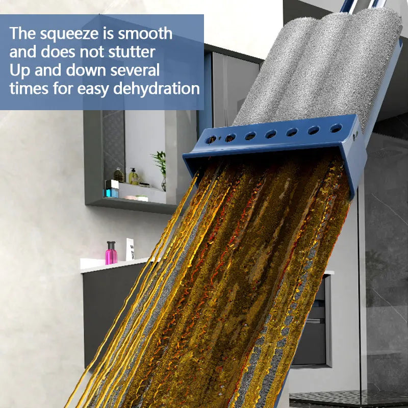 42cm Self-Wringing Flat Mop | Wet & Dry with Squeegee
