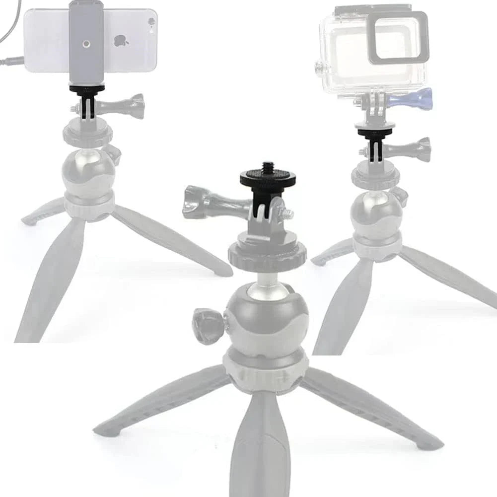 1/4" Aluminum Tripod Mount Adapter for GoPro, Insta360 & DJI