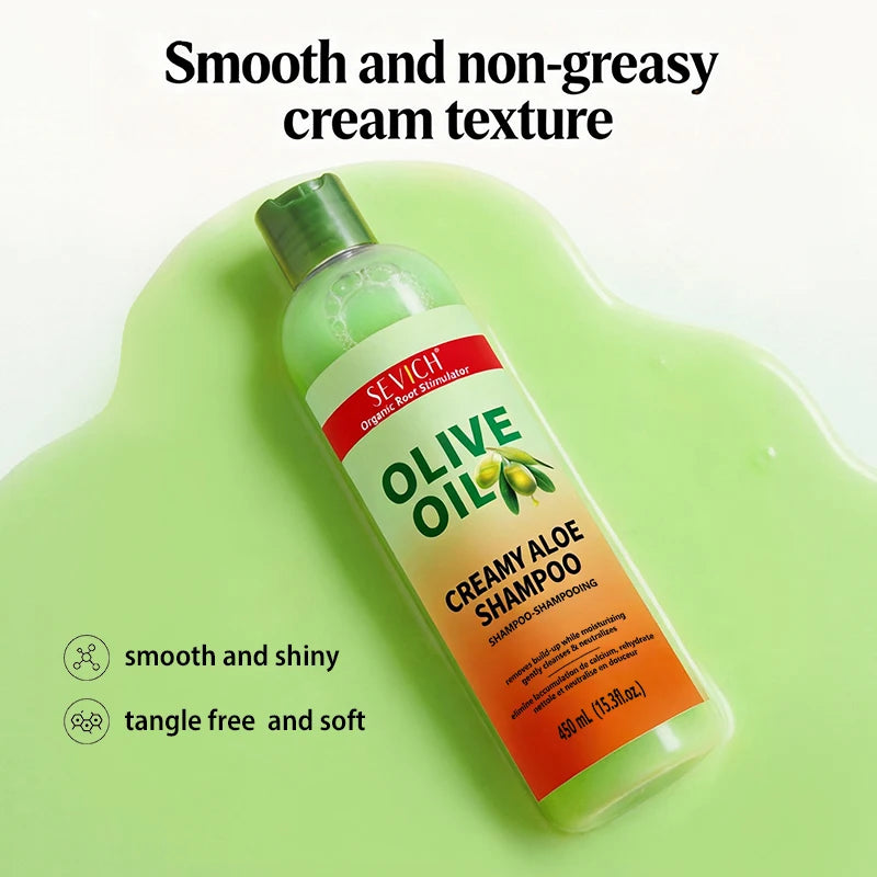 Olive Oil Shampoo 450ml Deep Cleansing Dandruff Removal Shampoo Oil Control Prevents Hair Breakage Scalp Cleansing Hair Care Peaceful Pleasures Health and Wellness