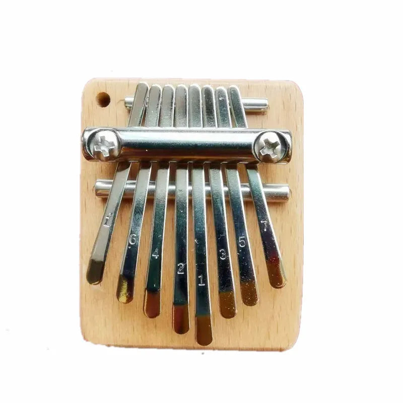 Instrument 8-tone Mini Thumbpiano Kalimba Solid Wood Crystal