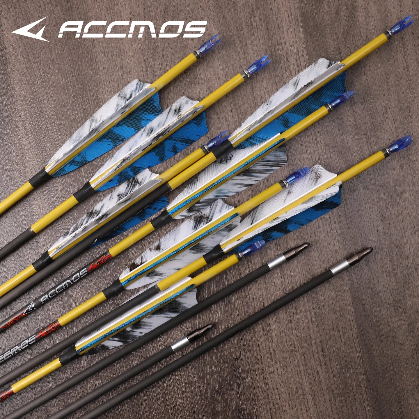 6 12 ID6 2 Pure Carbon Arrow Turkey Feather Bow Shooting Hunting