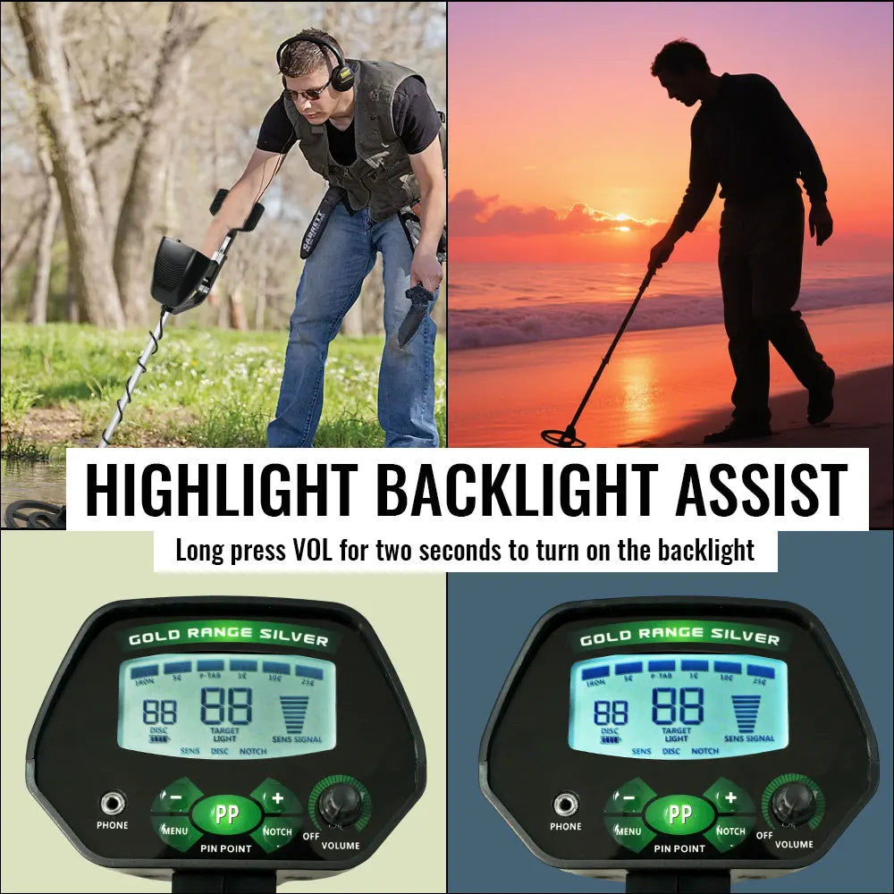 MD-4090 Professional Metal Detector Finder Waterproof Search Coil Seeker Treasure Underground Gold Detector High Accuracy Peaceful Pleasures Health and Wellness