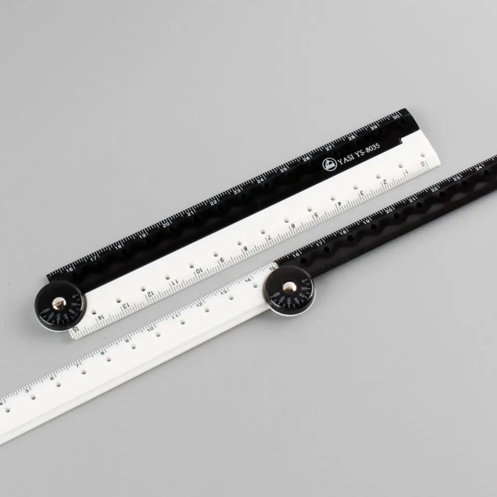 Creative Black And White Folding Ruler Drawing Plastic Straight Ruler Bookmark Multifunctional Scale Ruler Office Peaceful Pleasures Health and Wellness