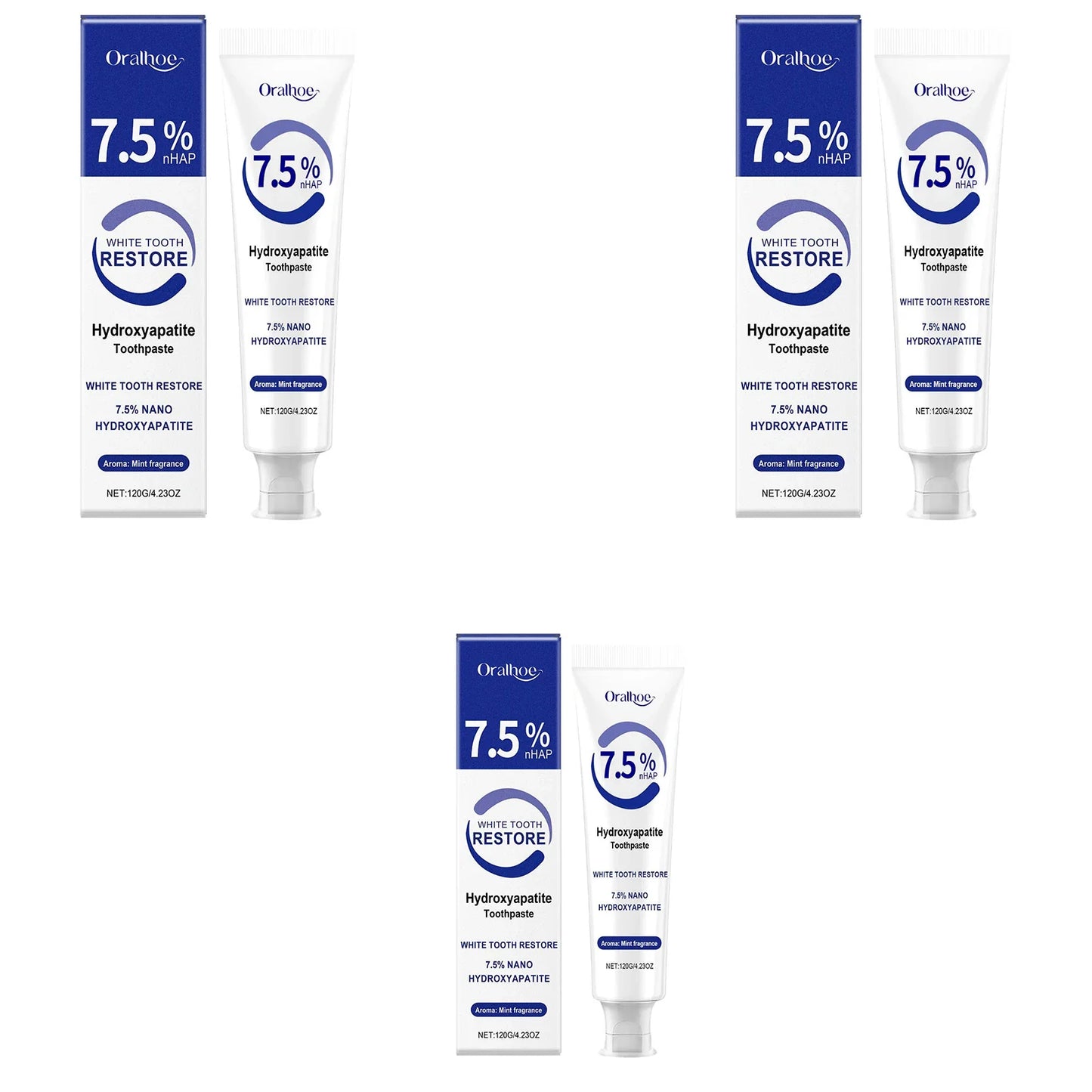 Oralhoe 7.5% Hydroxyapatite Toothpaste – Fluoride-Free 120g