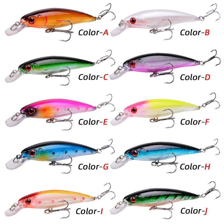 2026 Premium Minnow Lure Kit, 11cm 13.5g Mini Crank Wobble Swimming Artificial Bait Random Set Peaceful Pleasures Health and Wellness