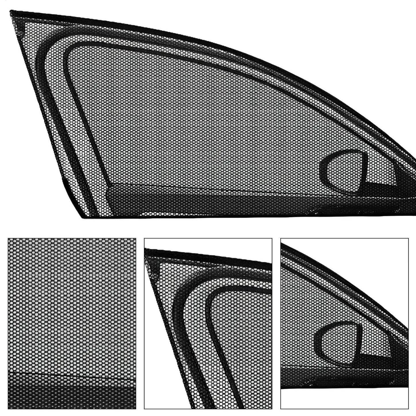Car Window Sunshade Mesh Curtain – UV Protection (1 Pair)