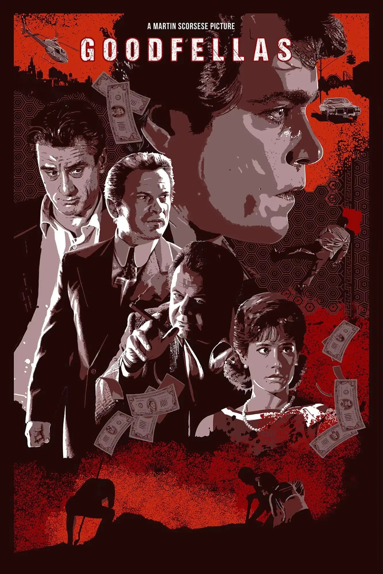 Goodfellas Retro Movie Poster Canvas Wall Art | Unframed Print