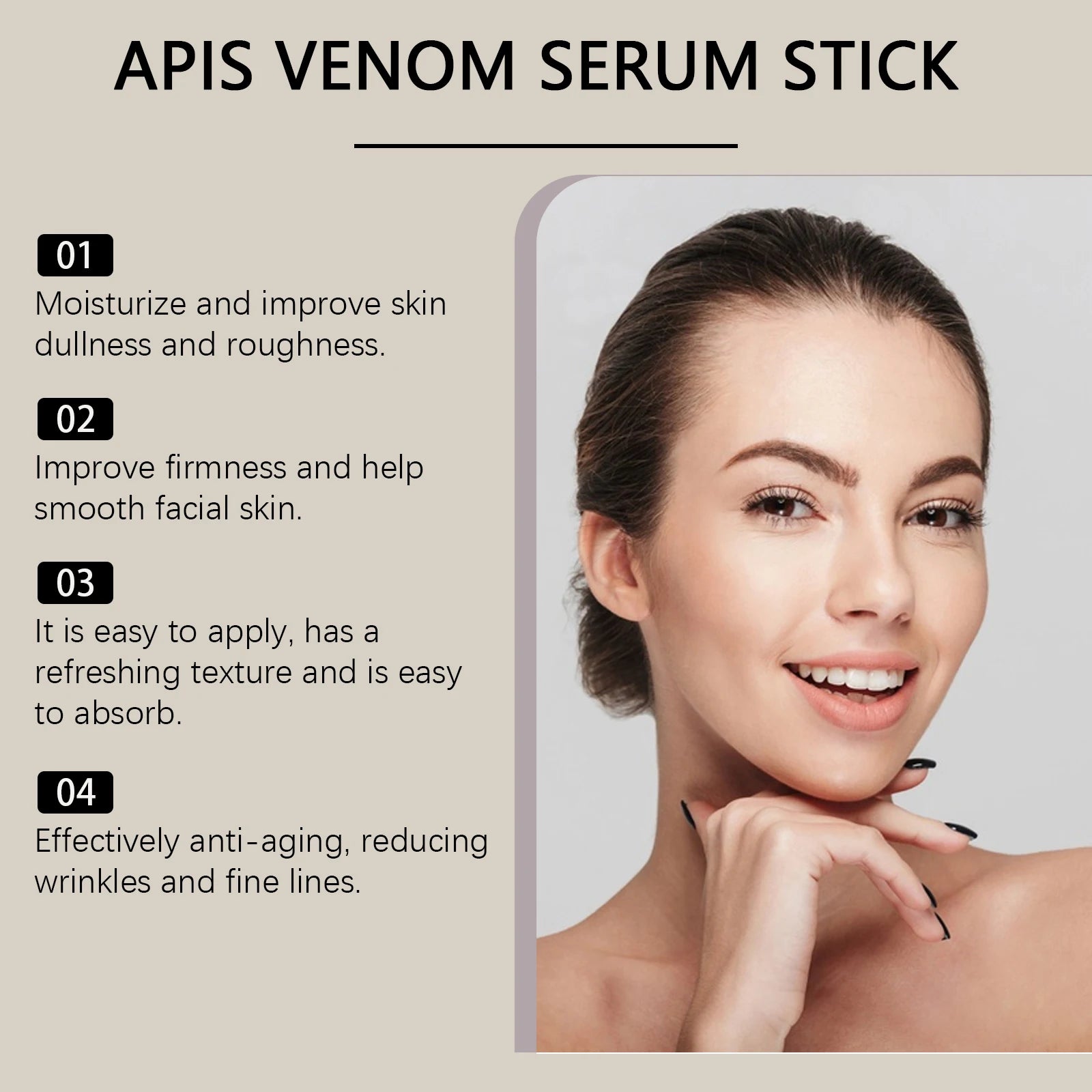 Bee Venom Serum Stick Eliminates Wrinkles Improve Sagging Skin Increase Elasticity Reduce Redness Firming Lifting Skin Care 30g Peaceful Pleasures Health and Wellness