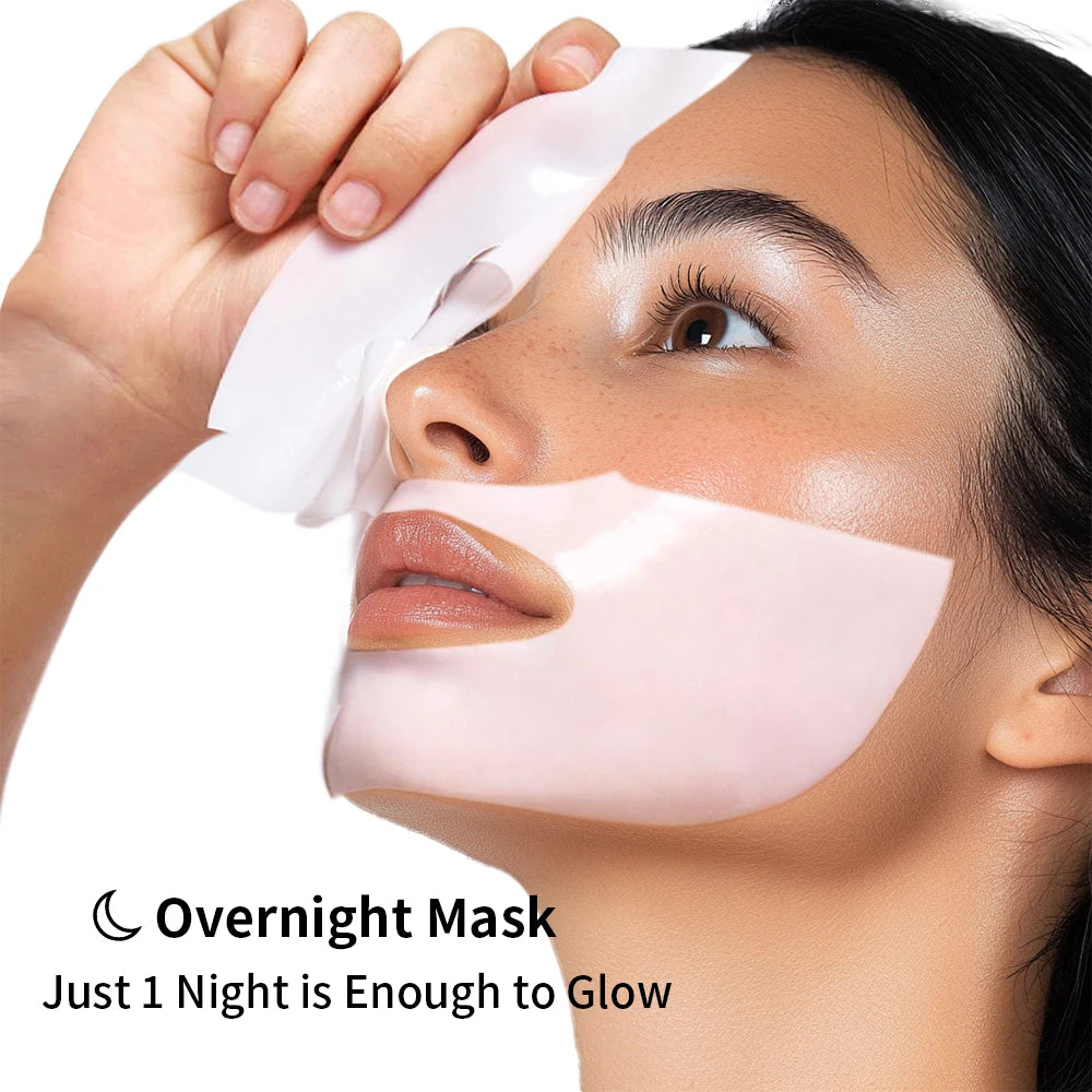 Bio-Collagen Overnight Hydrogel Deep Mask Hydrating Plumping Shrink Pores Improve Elasticity Korean Facial Skin Care Mask Women Peaceful Pleasures Health and Wellness