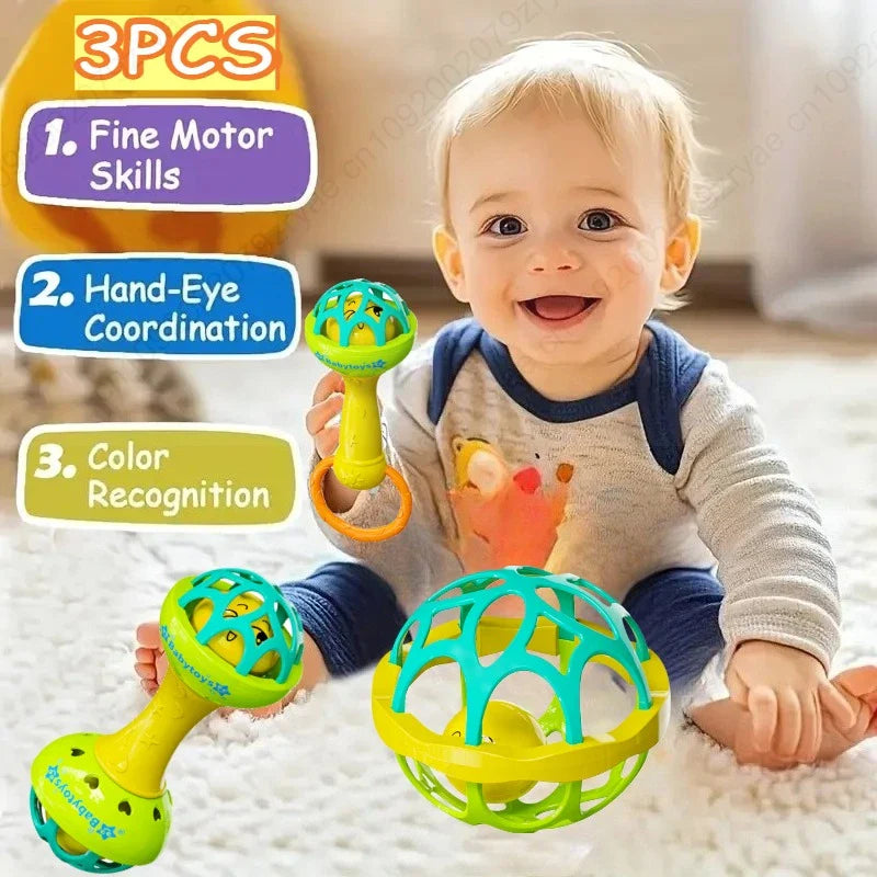 Baby Rattle Grasping Ball Toy | 0–24 Months | Multi-Color