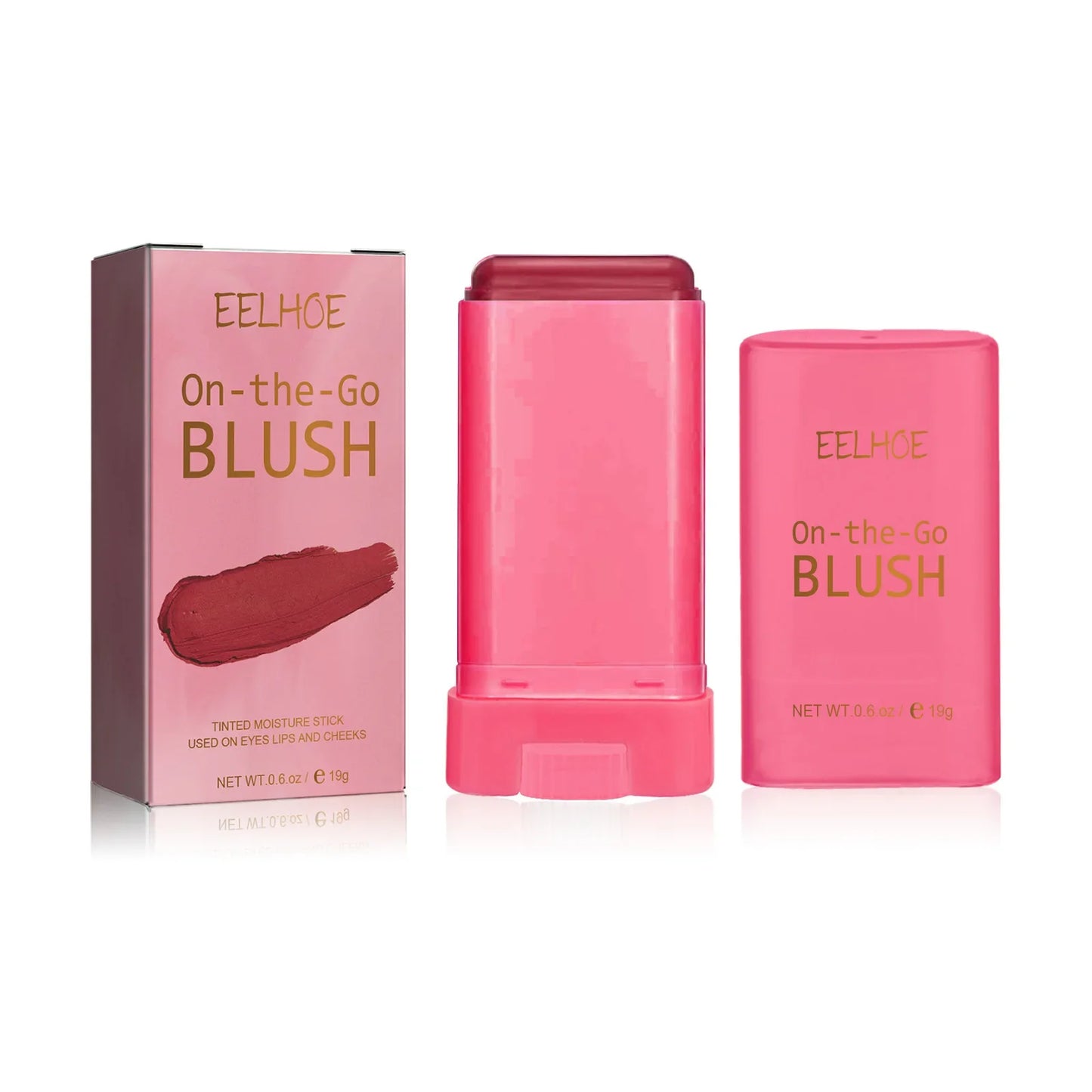 EELHOE Cream Blush Stick – Cheek Tint, Contour & Eye Shadow