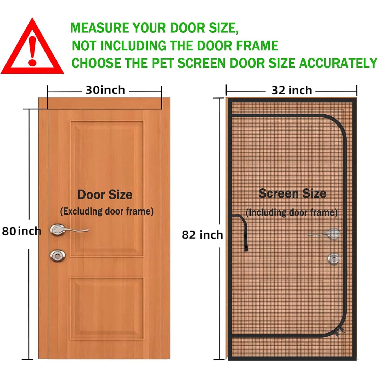 Reinforced Heavy Duty Cat Screen Door Thickened Cat Scratch Mesh to Prevent scratching D/U-shaped with Bilateral Zippers Peaceful Pleasures Health and Wellness