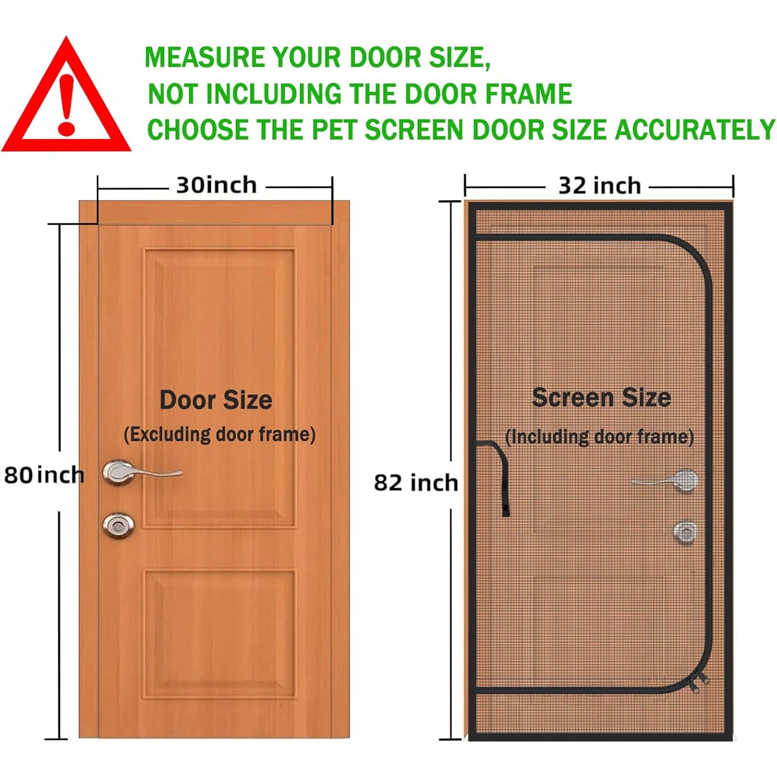 Reinforced Heavy Duty Cat Screen Door Thickened Cat Scratch Mesh to Prevent scratching D/U-shaped with Bilateral Zippers Peaceful Pleasures Health and Wellness