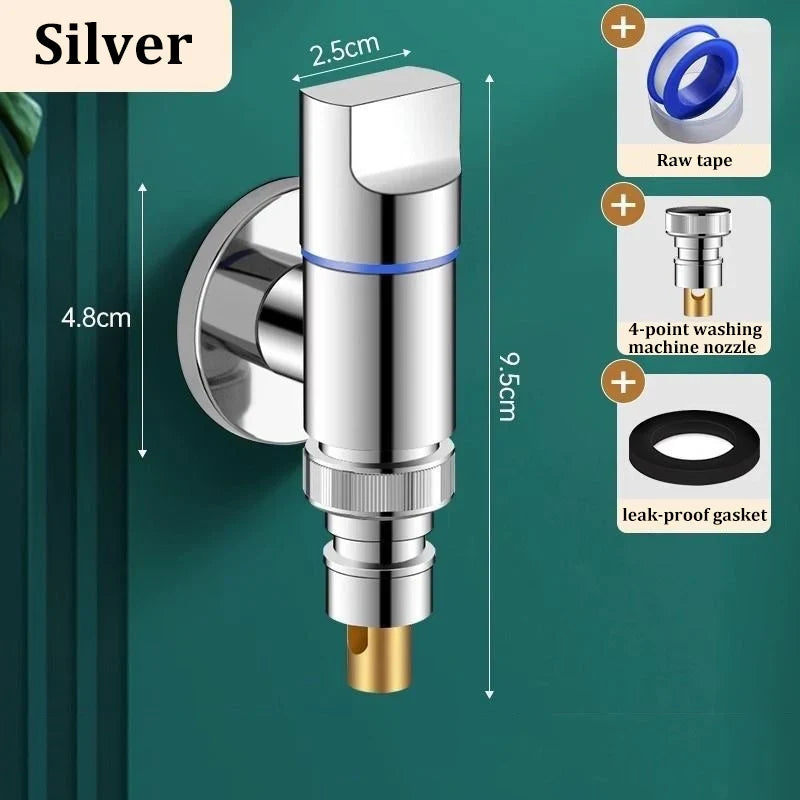 Automatic Water Stop Valve | All-Copper Washing Machine Faucet