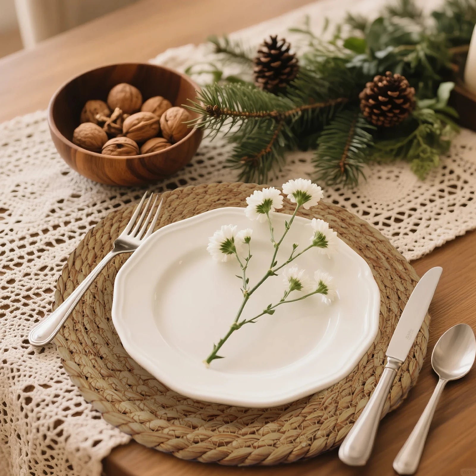 Boho Dining Table Mats Set of 6 Woven Placemats for Family Dinner Kitchen Table Decor Natural Round Eco-Friendly Placemats Peaceful Pleasures Health and Wellness