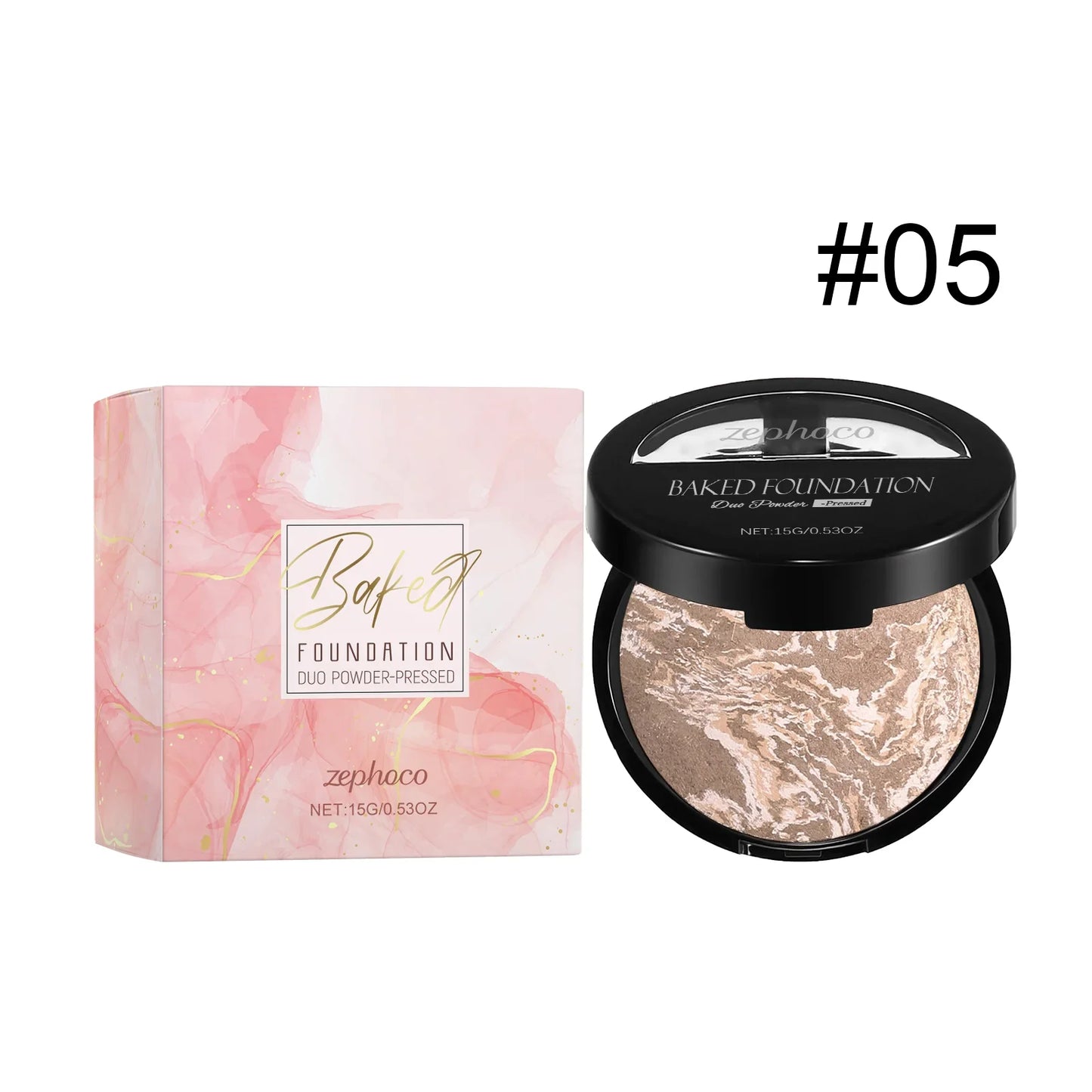 Zephoco Matte Baked Powder Foundation – Oil Control & Colour Correct