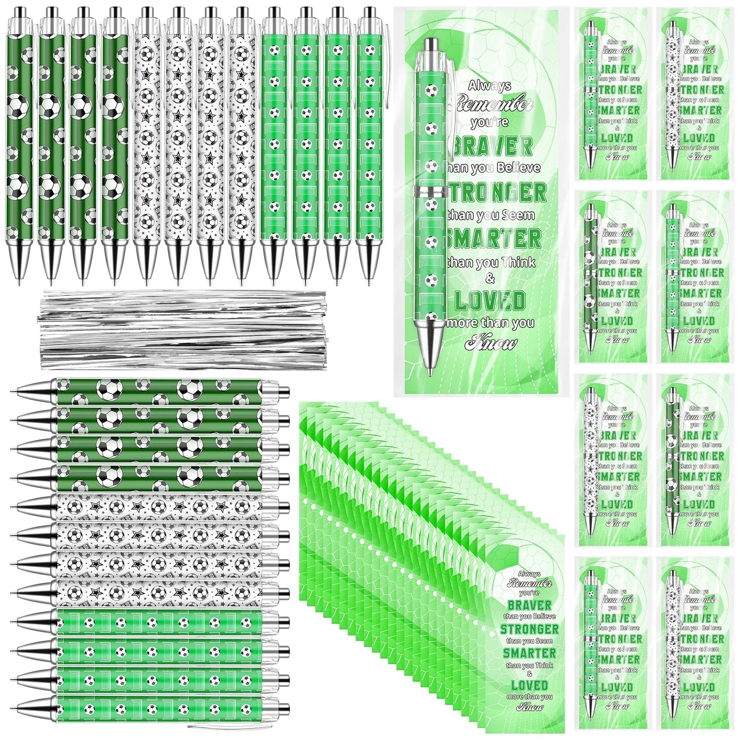 24-Set Football Pens & Cards – Party Favours for Kids & Adults
