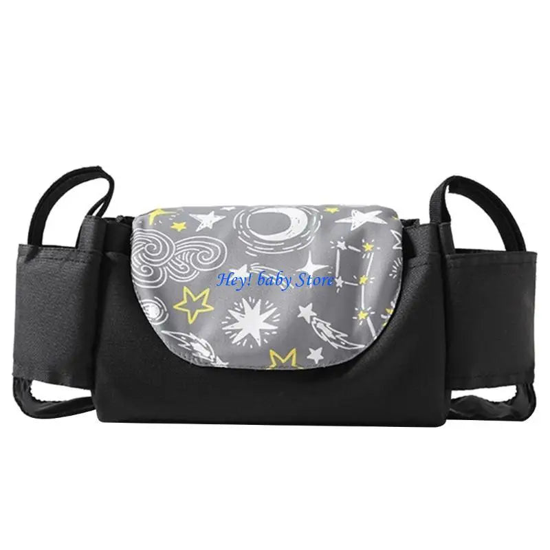 Universal Stroller Hanging Bag with Cup Holders & Diaper Storage