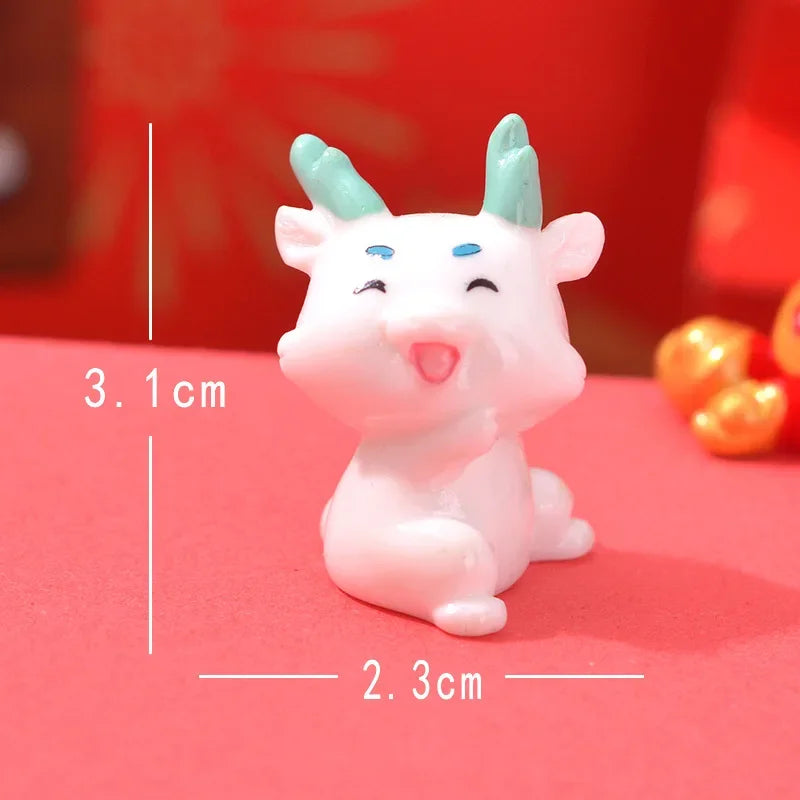 1Pcs Cartoon Cute Resin Dragon Micro Landscape Fairy Garden Micro Landschaft Pot Garden Miniatures 2025 Chinese New Year Gifts Peaceful Pleasures Health and Wellness 6