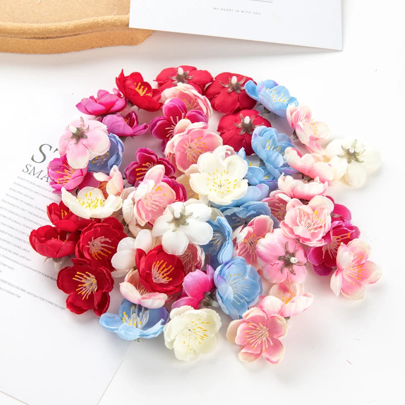 Artificial Sakura Silk Flower Heads 10/20pcs – Wedding Décor