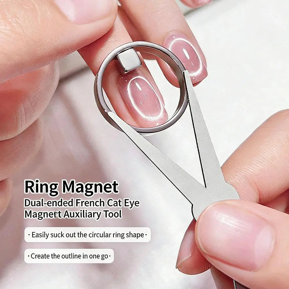 Cat Eye Nail Magnet Tool Set – Heart & French Tip Manicure