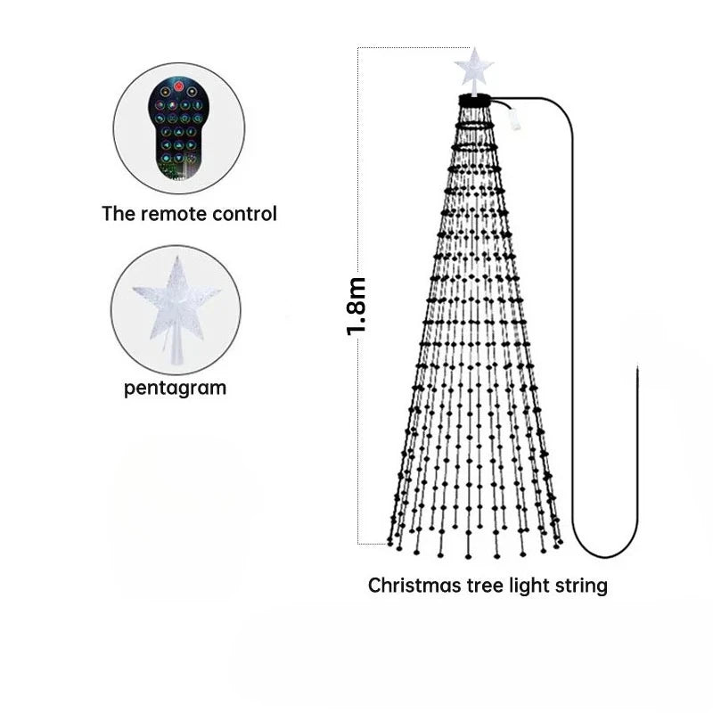 Smart Christmas Tree Lights 2025 – Music LED USB Decoration