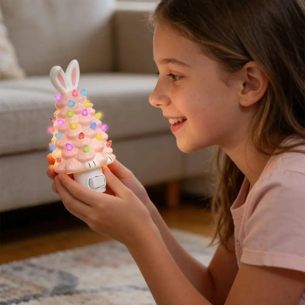 Easter Bunny Plug-In Night Light | Kids Room Ambient Wall Lamp