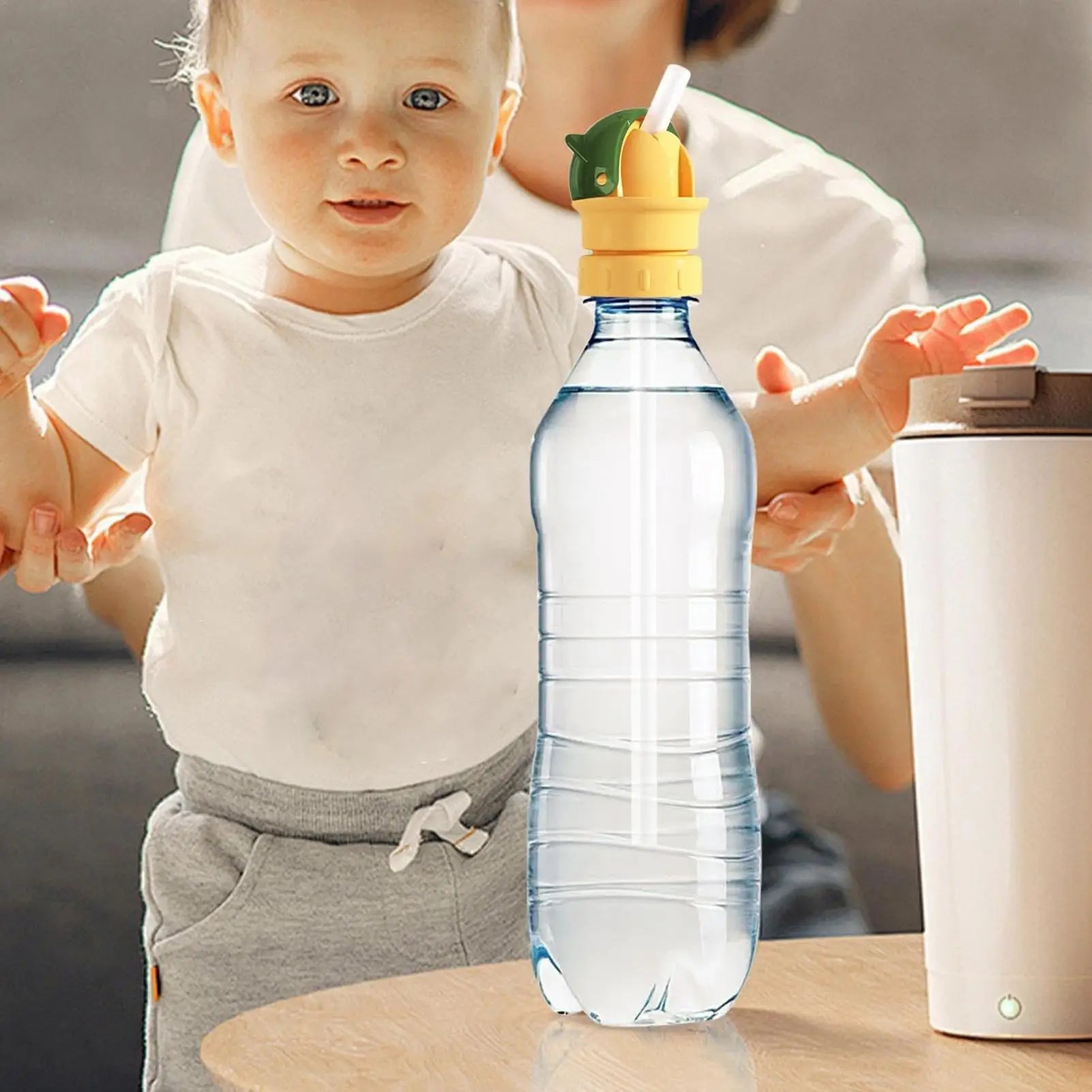 Kids Water Bottle Straw Topper Universal Leakproof Silicone Adapter Soft Spout Protects Mouth For Home Travel, Juice Soda Peaceful Pleasures Health and Wellness