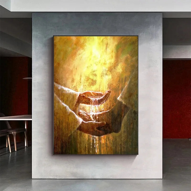 Hand of God Jesus Christian Canvas Wall Art | Unframed Print