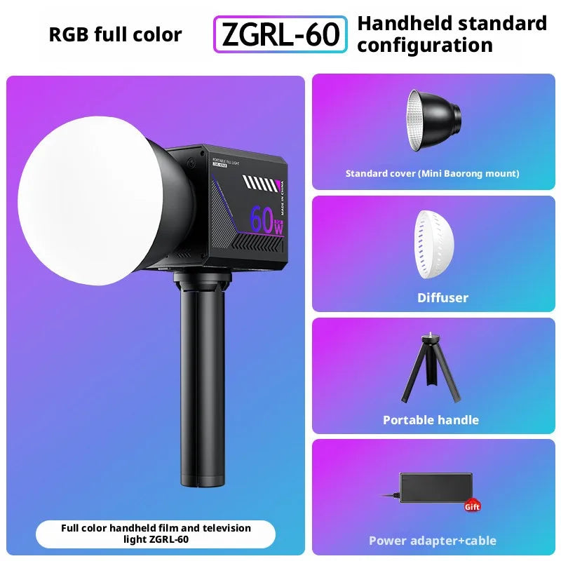 SHINEKNOT RGB COB Fill Light | Portable Handheld Photography Lamp
