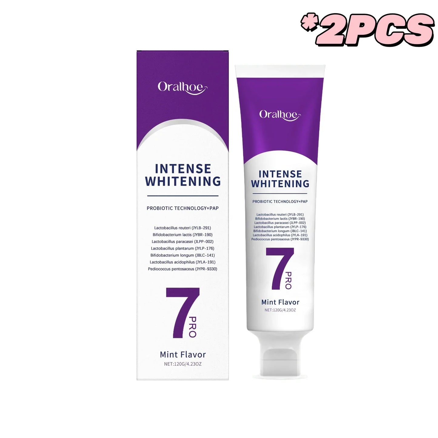 Oralhoe Cooling Mint Teeth Whitening Toothpaste 120g