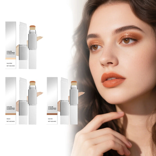 2-in-1 Color-Changing Foundation Stick with Brush | Matte