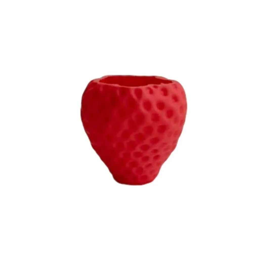 Strawberry Shaped Mini Flower Pot | Desktop Planter & Décor