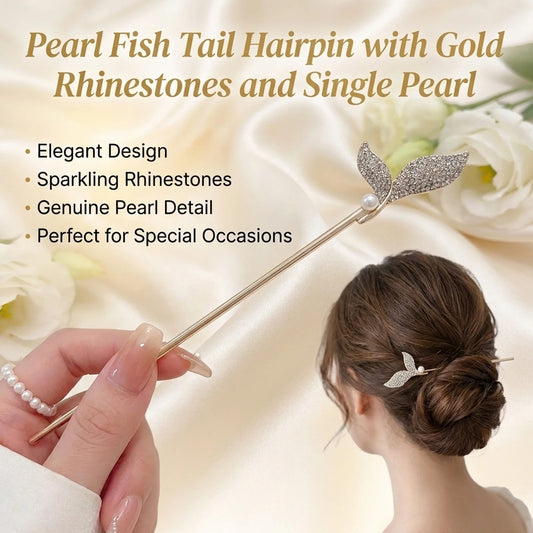 Pearl Mermaid Hairpin Elegant Alloy Accessory for Weddings Parties Women Everyday Use Peaceful Pleasures Health and Wellness