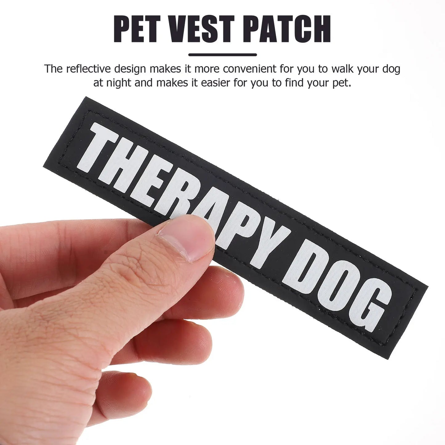 2Pairs Reflective Dog Vest Patches High-Visibility PU Material for Dog Harness Vest Outdoor Safety Pet Supplies Peaceful Pleasures Health and Wellness