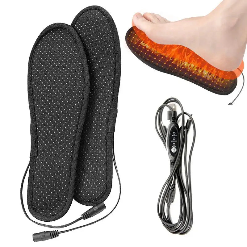 USB Rechargeable Heated Shoe Insoles with Remote Control